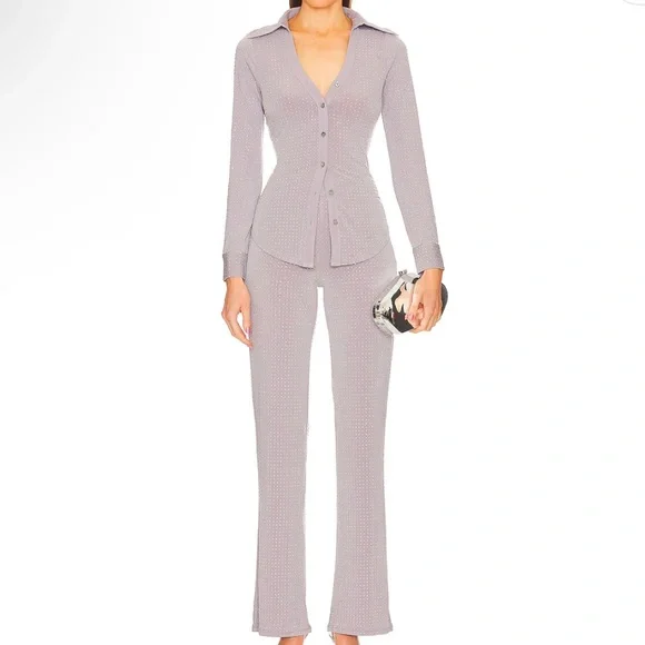 Song of Style Earnest Top & Sevyn Pant in Dove Grey NWT - Picture 3 of 13